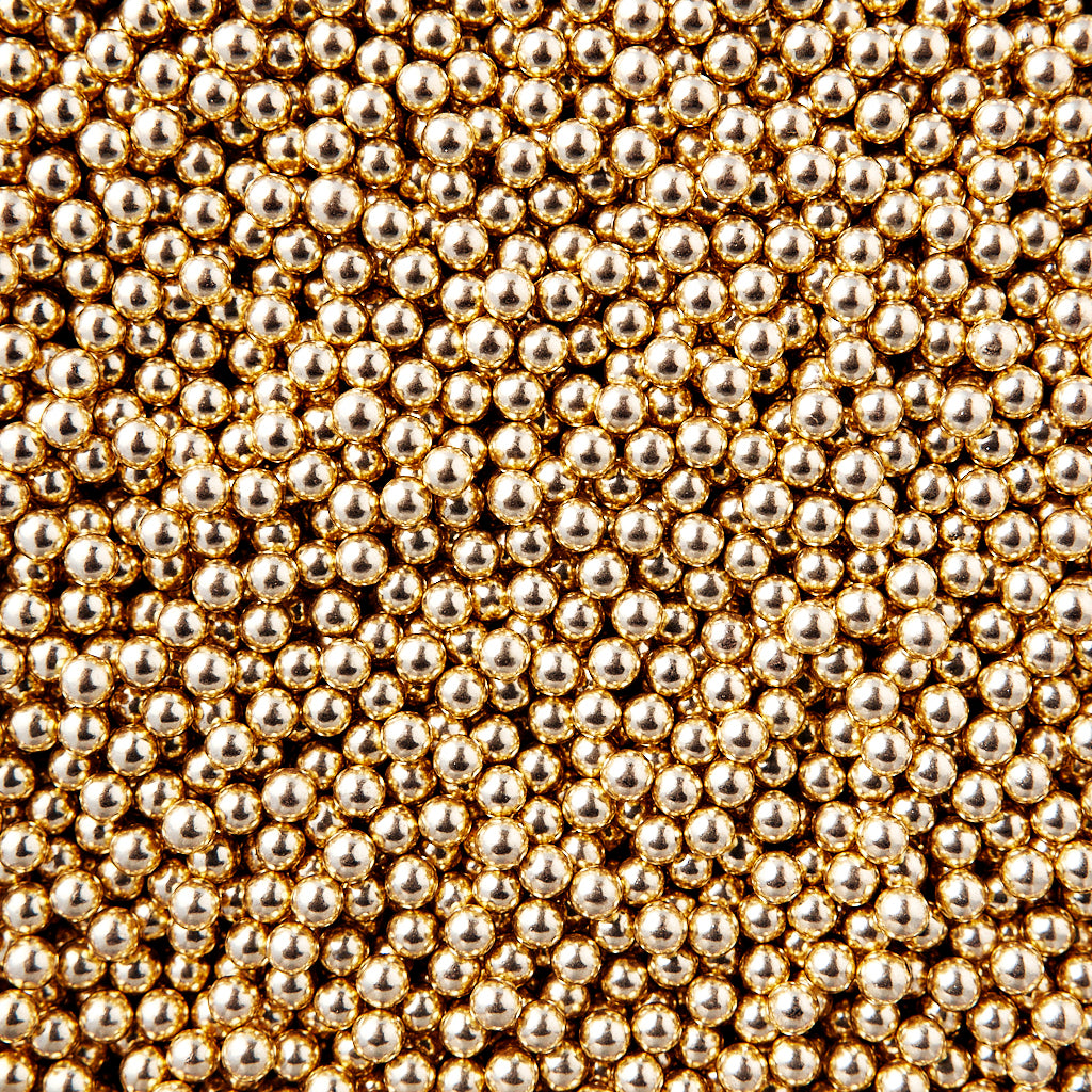 7mm Metallic Gold Pearls
